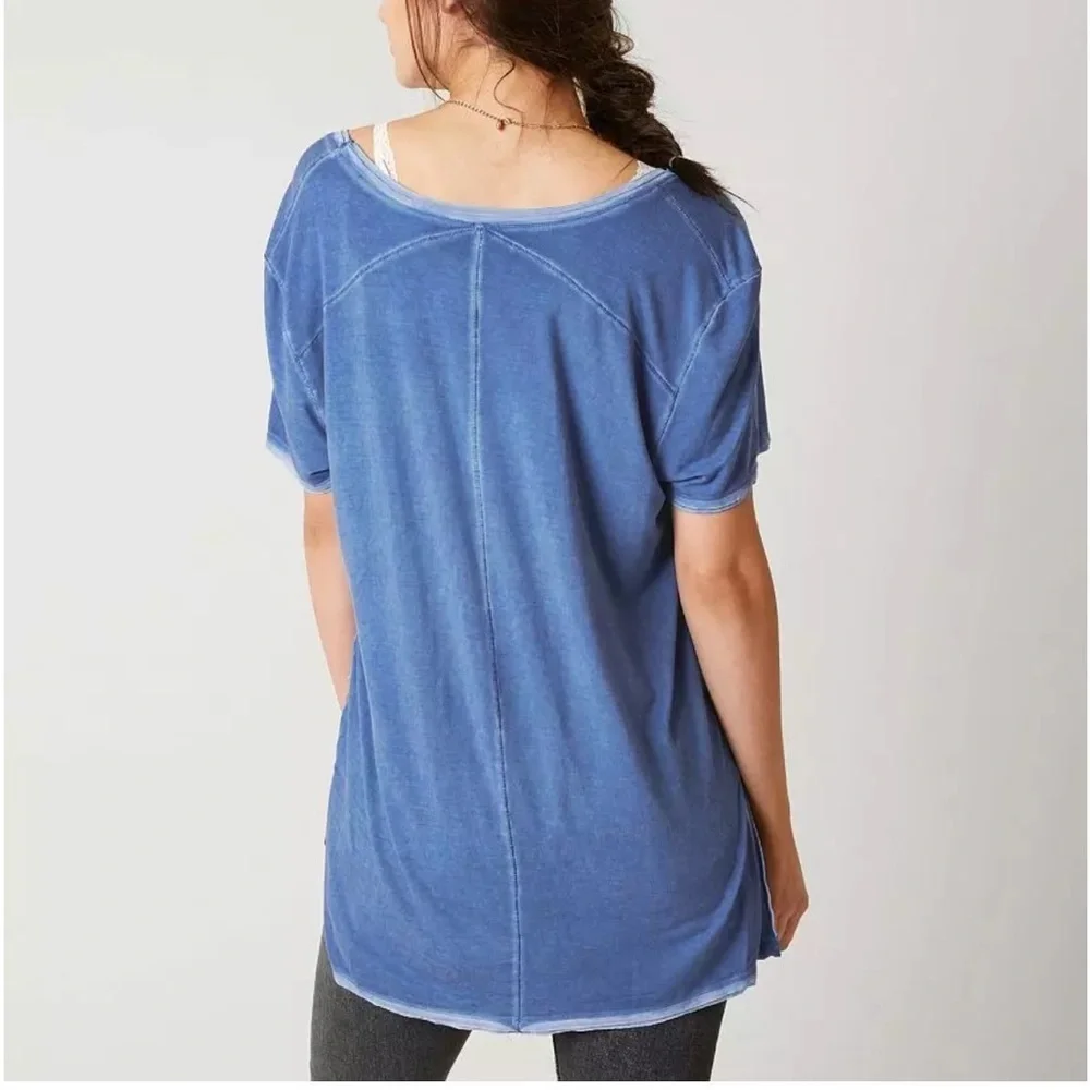 Free People Sapphire Blue Rising Sun T-Shirt